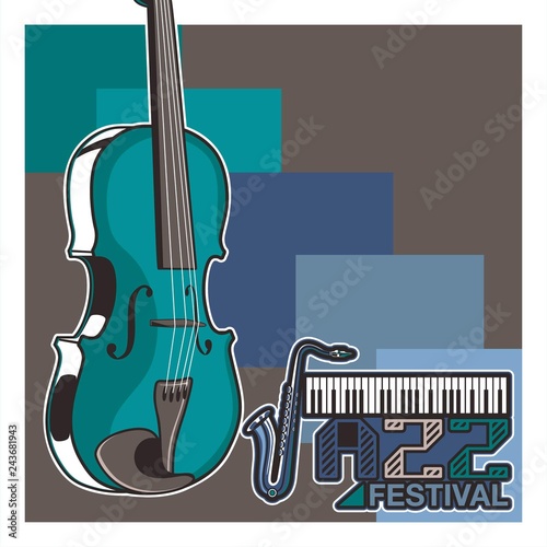 Jazz music  poster background template
