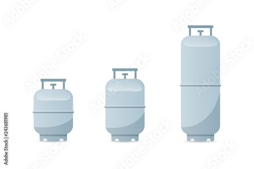 Propane gas tank icon set. Clipart image isolated on white background