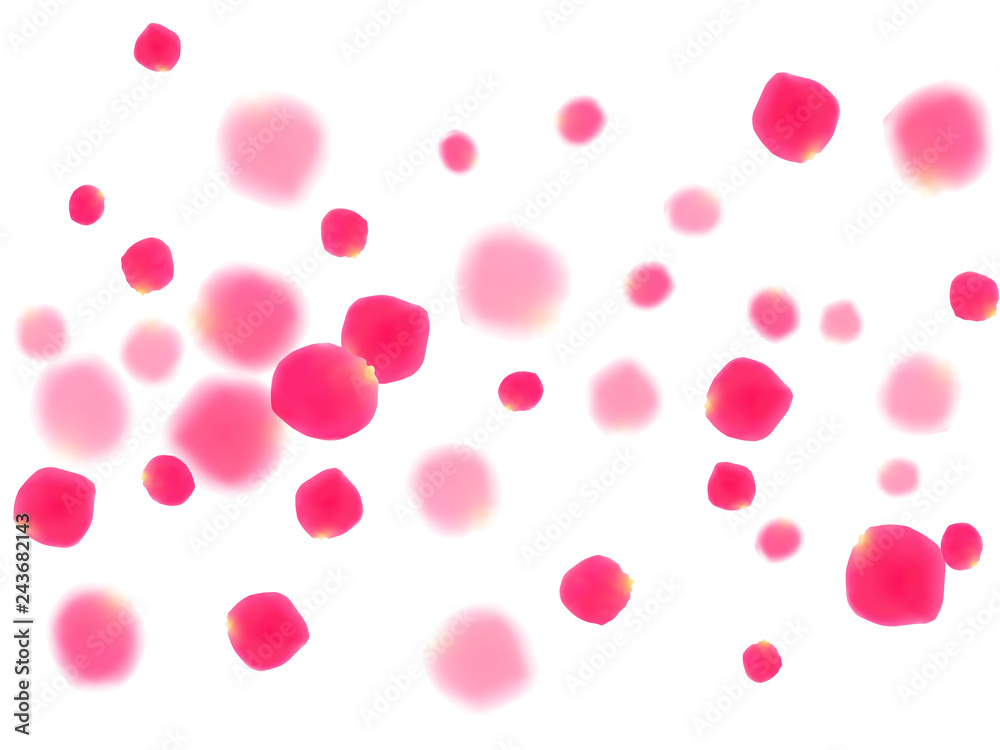 Pink rose petals falling vector valentine background. Pink rose petals falling vector valentine background.