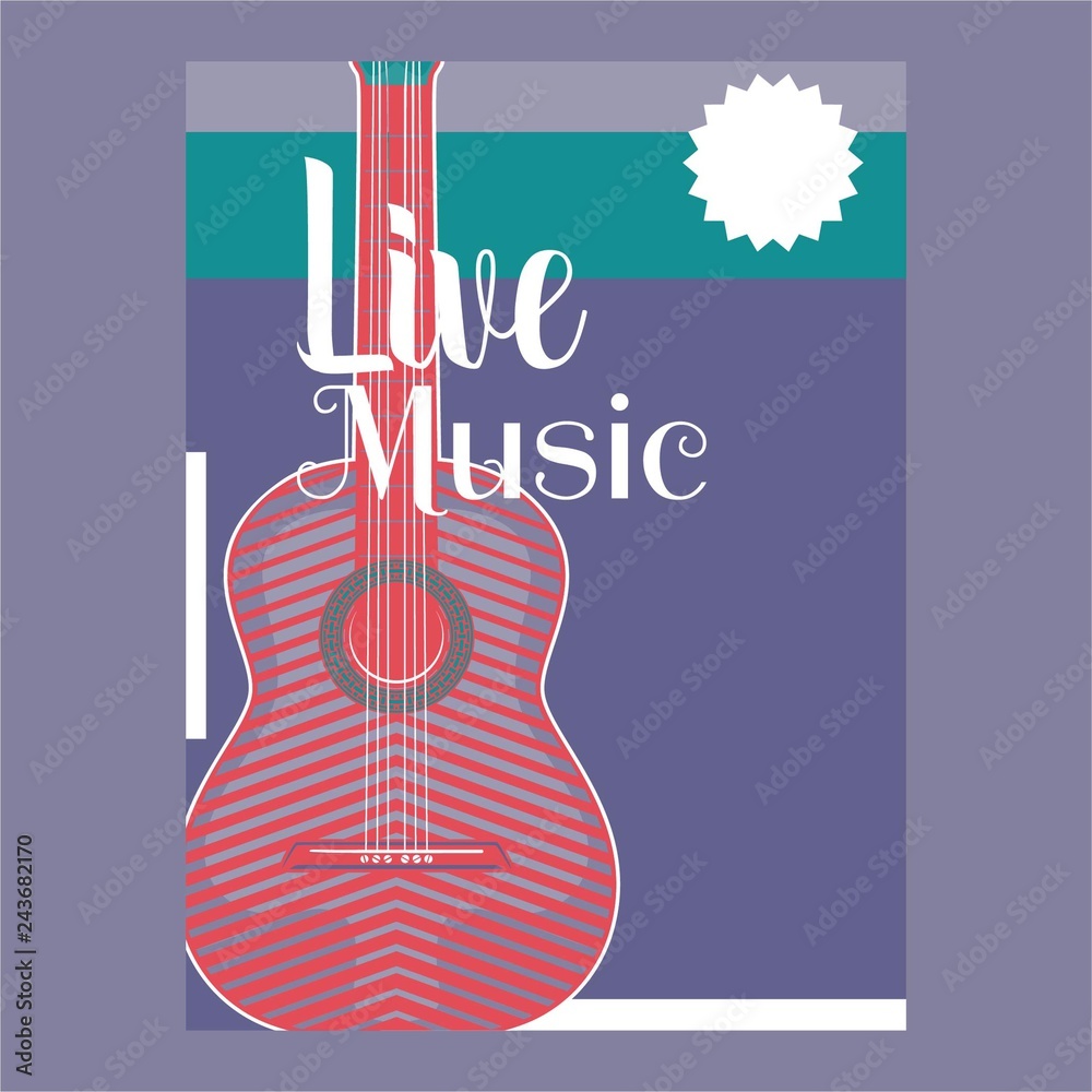 Jazz music, poster background template