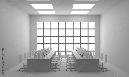Office interior. 3D illustration