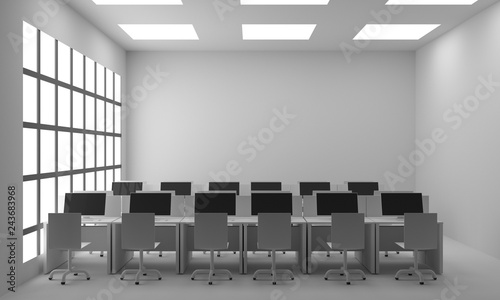 Office interior. 3D illustration