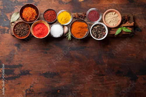 Fototapeta Naklejka Na Ścianę i Meble -  Set of various spices and herbs