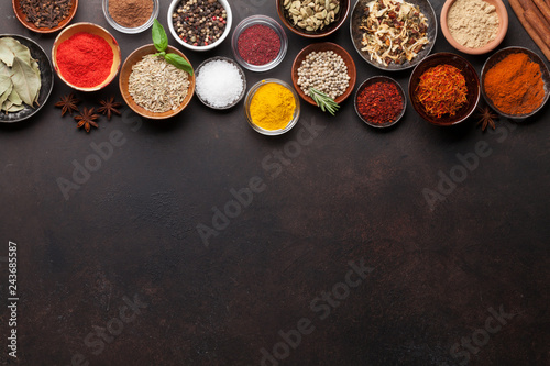Fototapeta Naklejka Na Ścianę i Meble -  Set of various spices and herbs