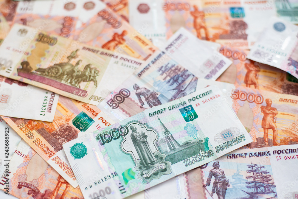 Russian rubles finance concept, currency, bank, a lot of money Russian rubles finance concept, currency, bank, a lot of money