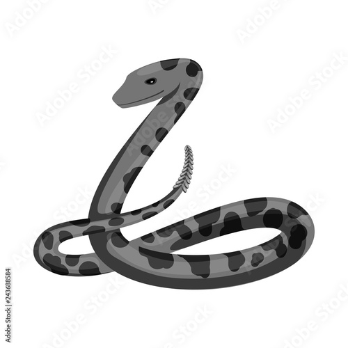 Vector design of harm and bite symbol. Collection of harm and reptile stock symbol for web.