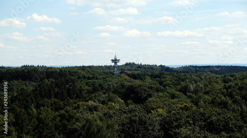 view from watchtower at three border point in Vaals (the Netherlands)