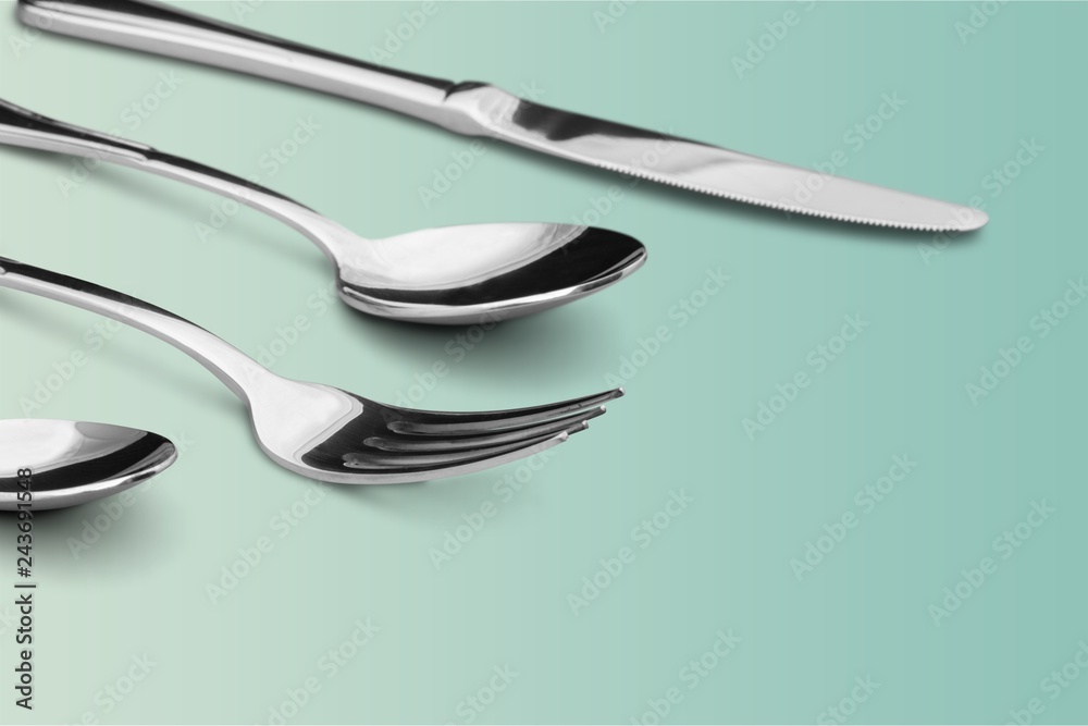 Table Setting with Fork and Knife on Napkin Table Setting with Fork and Knife on Napkin