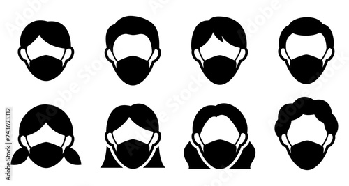 man and woman wear mask