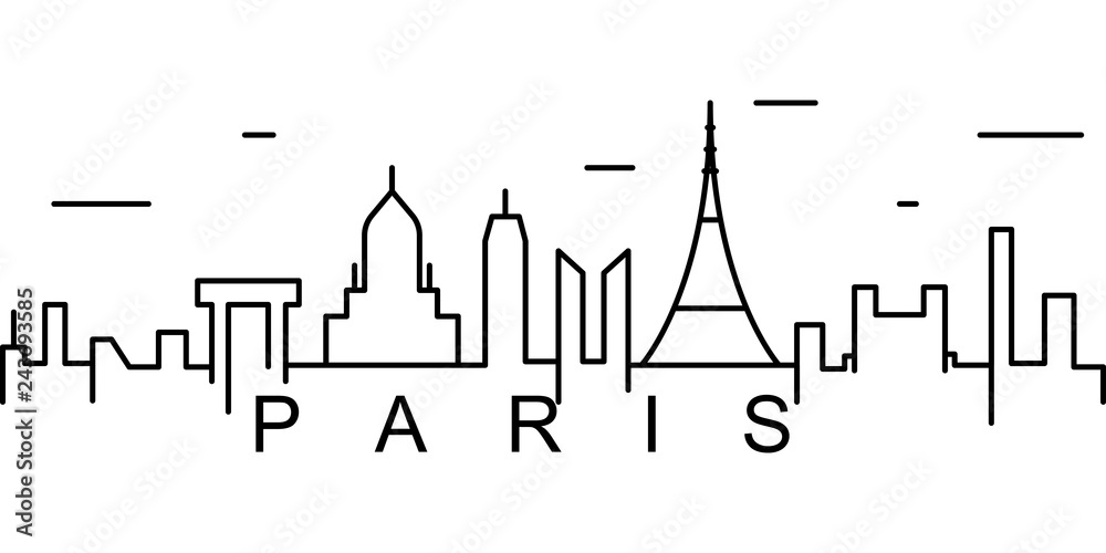 Paris outline icon. Can be used for web, logo, mobile app, UI, UX