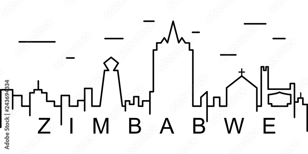 Zimbabwe outline icon. Can be used for web, logo, mobile app, UI, UX Zimbabwe outline icon. Can be used for web, logo, mobile app, UI, UX