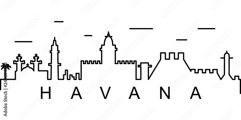 Havana outline icon. Can be used for web, logo, mobile app, UI, UX