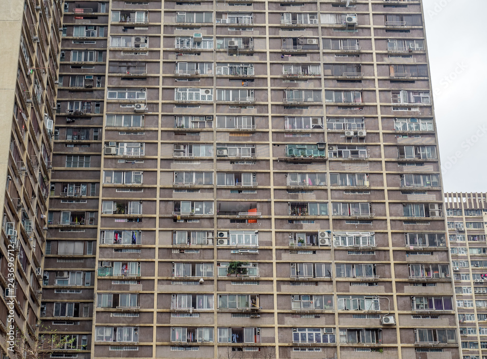 Dense apartment in Hong Kong, China