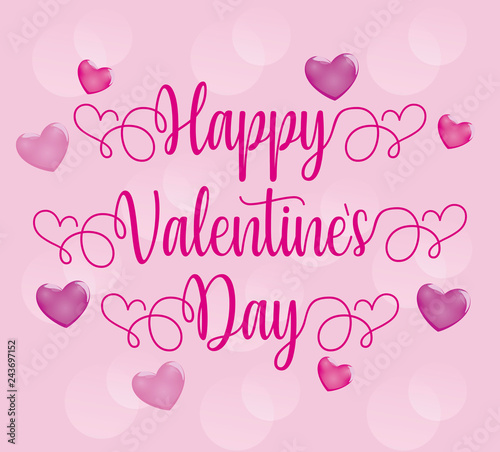 valentines day card with hearts © djvstock