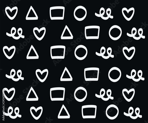 abstract geometric doodle vector background