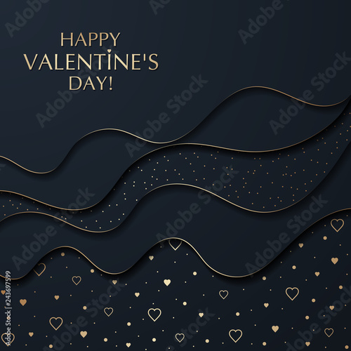 The Valentine s Day cut paper effect background