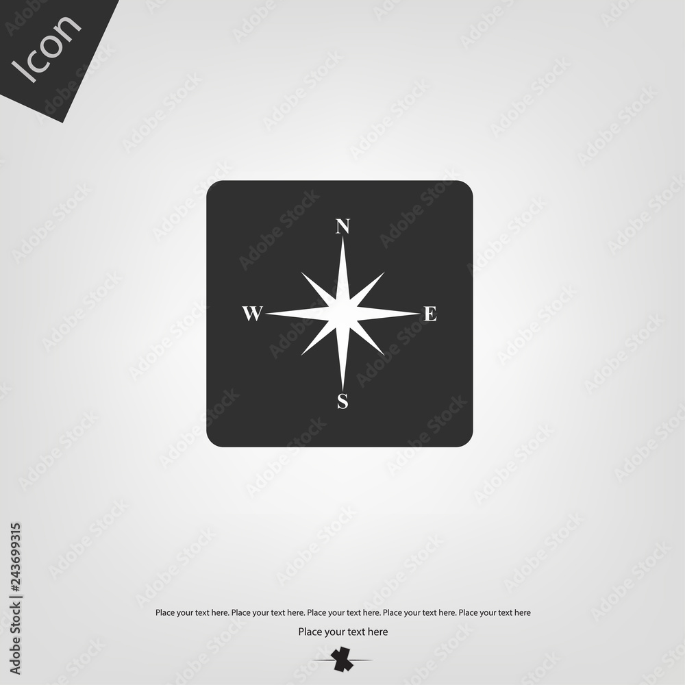 Compass icon. Navigation sign Compass icon. Navigation sign