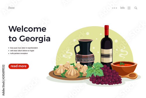 Georgia Travel Flat Banner