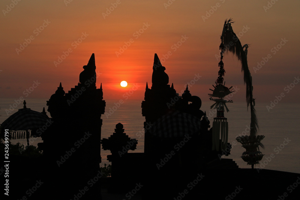 Sunset, view from Uluwatu, Bukit Peninsula, Bali, Indonesia