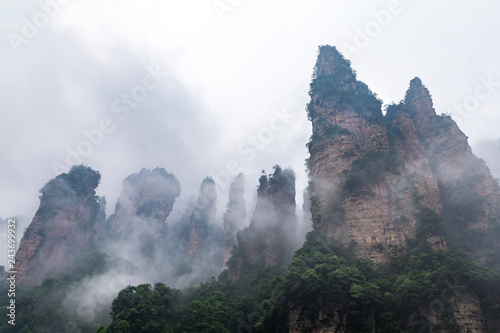 Mountain landscape of Zhangjiajie national park  China