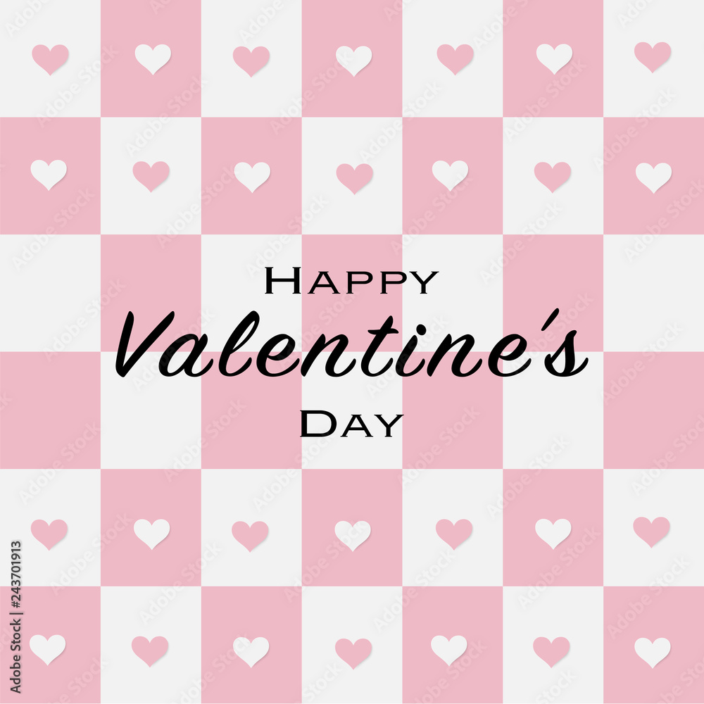 Happy Valentine’s Day greeting card with paper cut hearts Happy Valentine’s Day greeting card with paper cut hearts