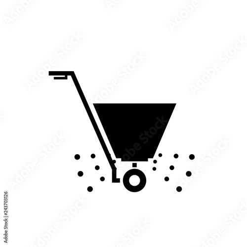 Fertilizer spreader icon. Clipart image isolated on white background