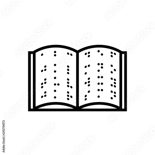 Braille book icon. Clipart image isolated on white background