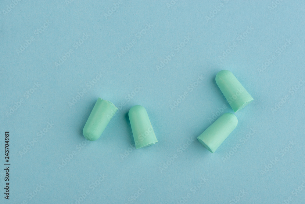 Two pairs of green earplugs Two pairs of green earplugs