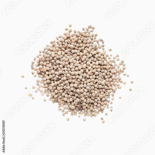 Pile of white pepper , top view