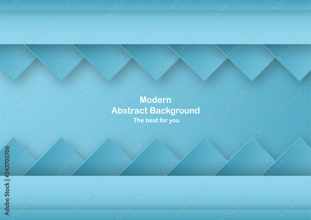 Obraz premium Abstract blue background with pastel color. Template for business presentation, cover, invitation, poster, advertisement, banner. New trend of vector illustration design in 3D paper cut.