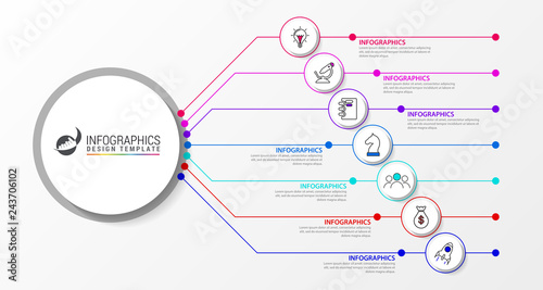 Infographic design template. Creative concept with 7 steps