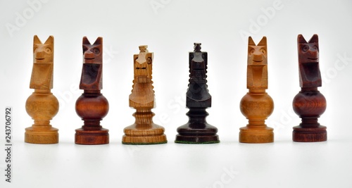 Piezas de ajedrez, caballos