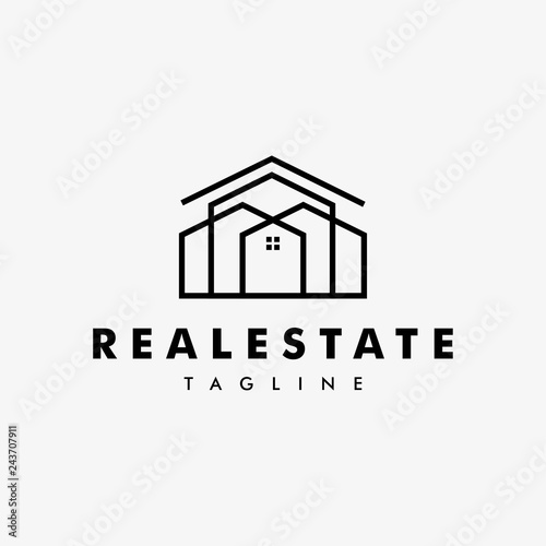 creative home logo minimal detailing with clean background.
