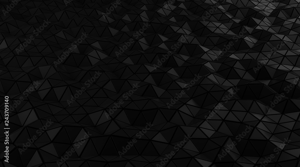 Elegance black triangular abstract background, Glossiness surface. 3d Rendering Elegance black triangular abstract background, Glossiness surface. 3d Rendering