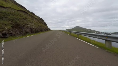 Traveling in the countryside in the Faroe Islands 