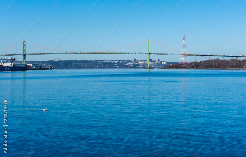 Obraz premium bridge in the harbor