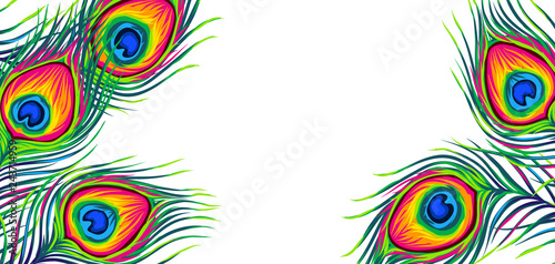 Background with peacock feathers.