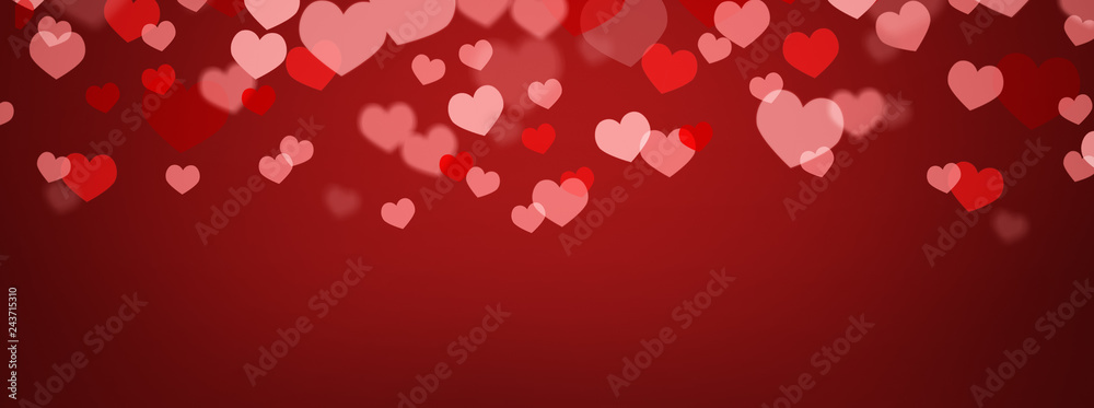 Abstract Valentina Day background with hearts