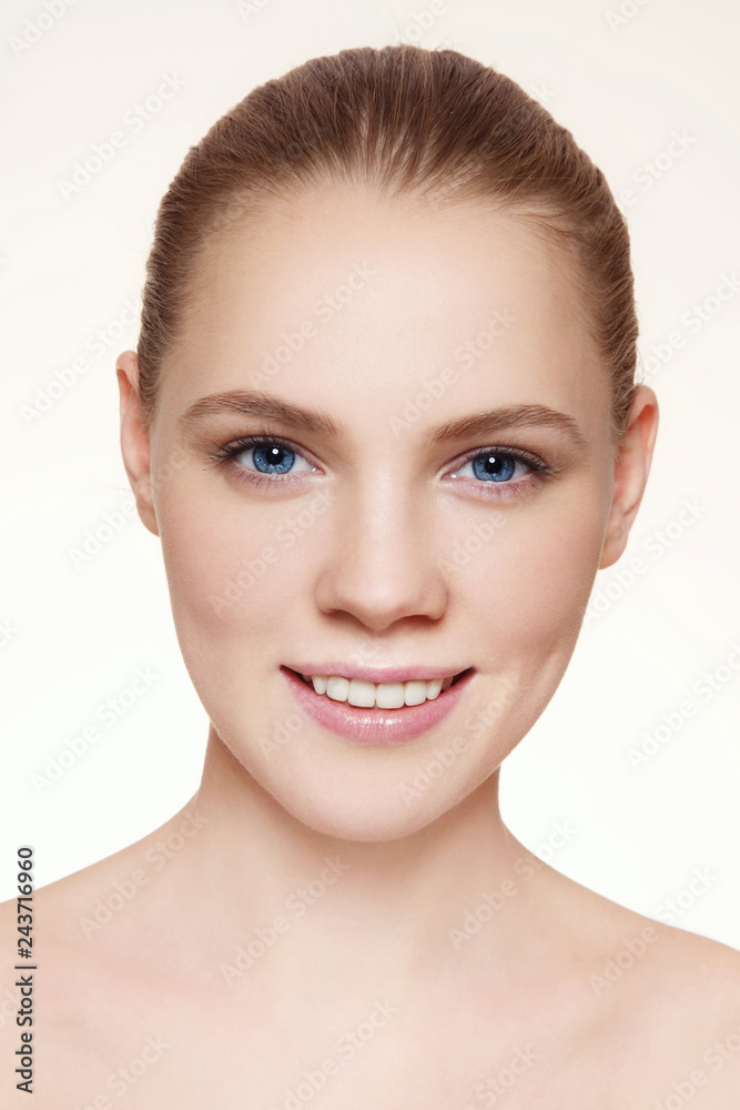 Portrait of young beautiful girl with clean make-up Portrait of young beautiful girl with clean make-up