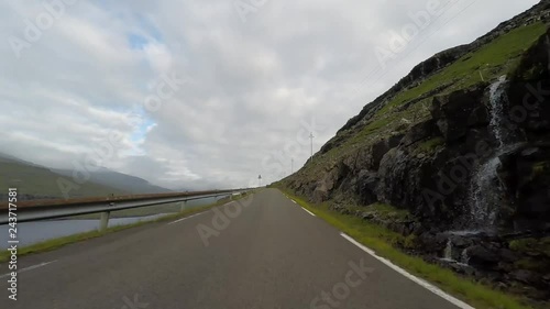 Traveling in the countryside in the Faroe Islands 