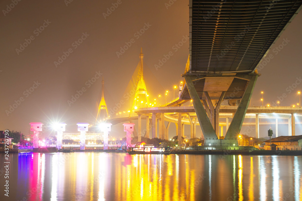 Bhumibol Bridge in Bangkok Thailand