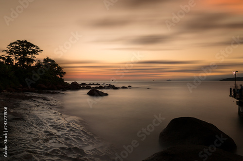 sunset on ilhabela, são paulo, brazil