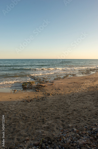 A sunset on the beach of the renega of Oropesa