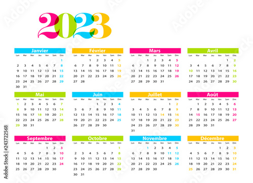 Ffc Provence Calendrier 2023 Calendrier 2023 Stock Vector | Adobe Stock