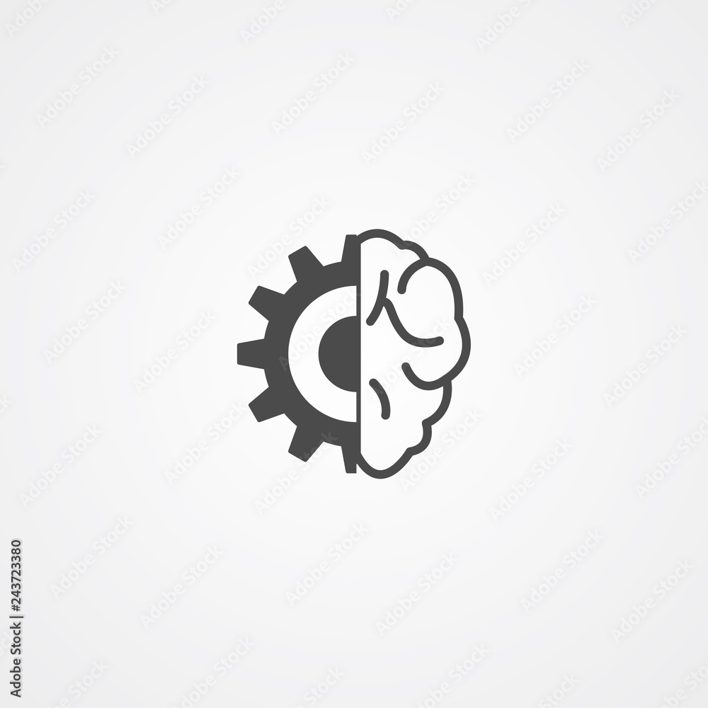 Obraz premium Artificial intelligence vector icon sign symbol