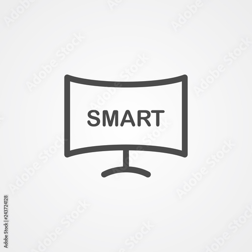 Smart television vector icon sign symbol