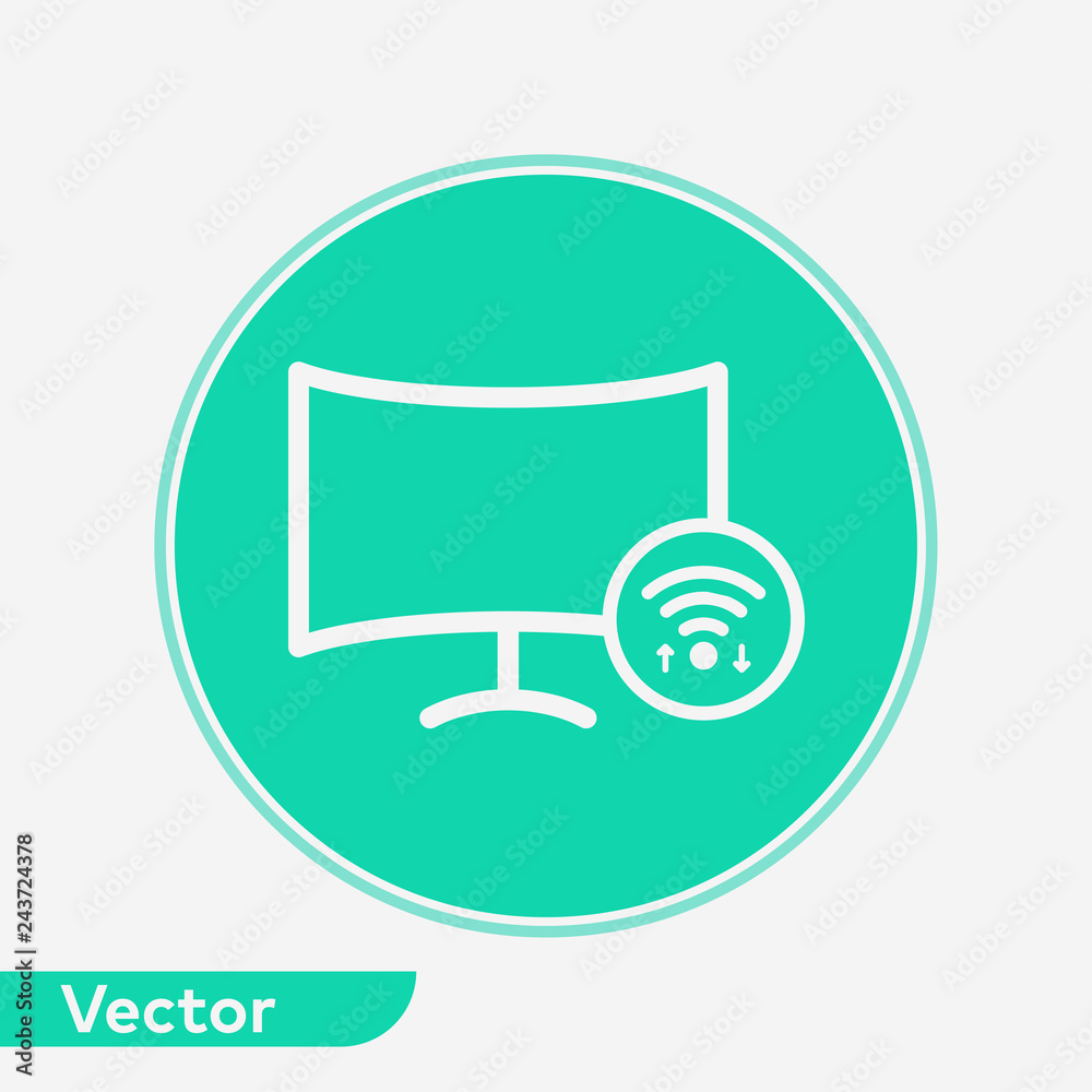 Smart television vector icon sign symbol Smart television vector icon sign symbol