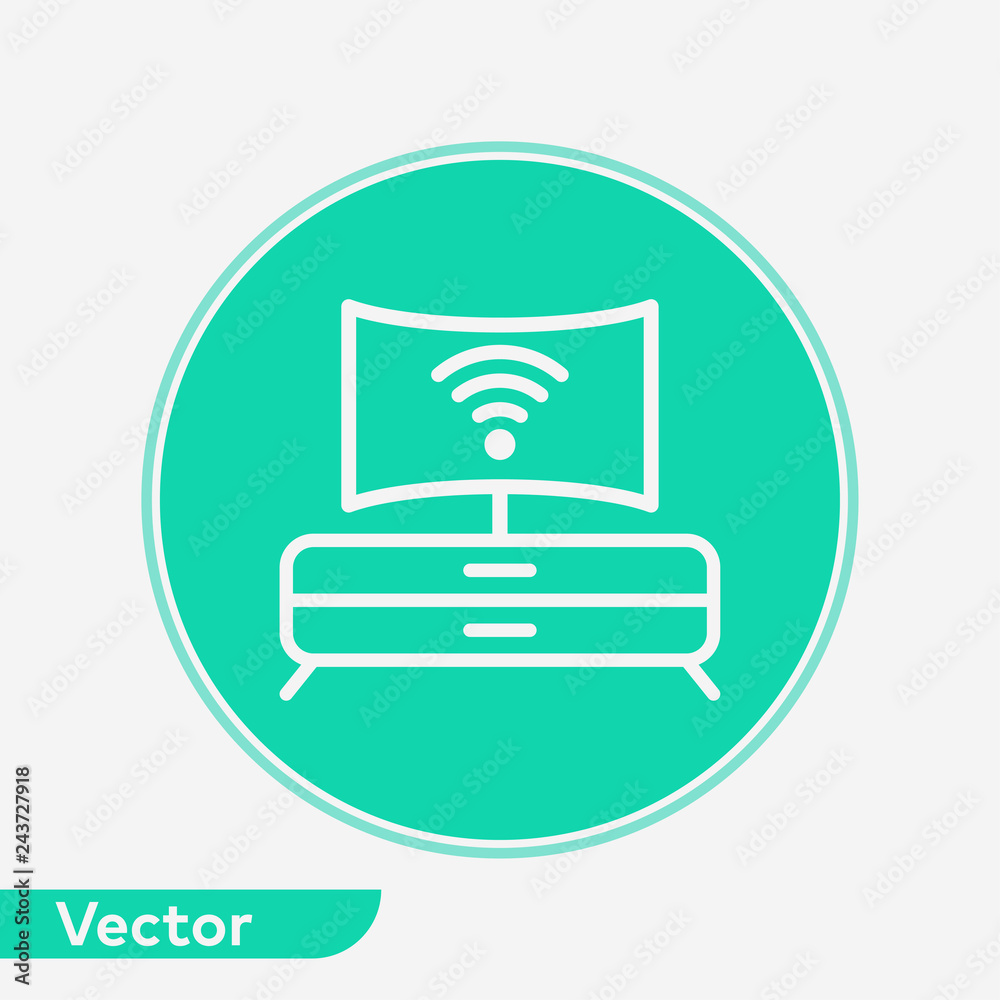 Smart television vector icon sign symbol Smart television vector icon sign symbol