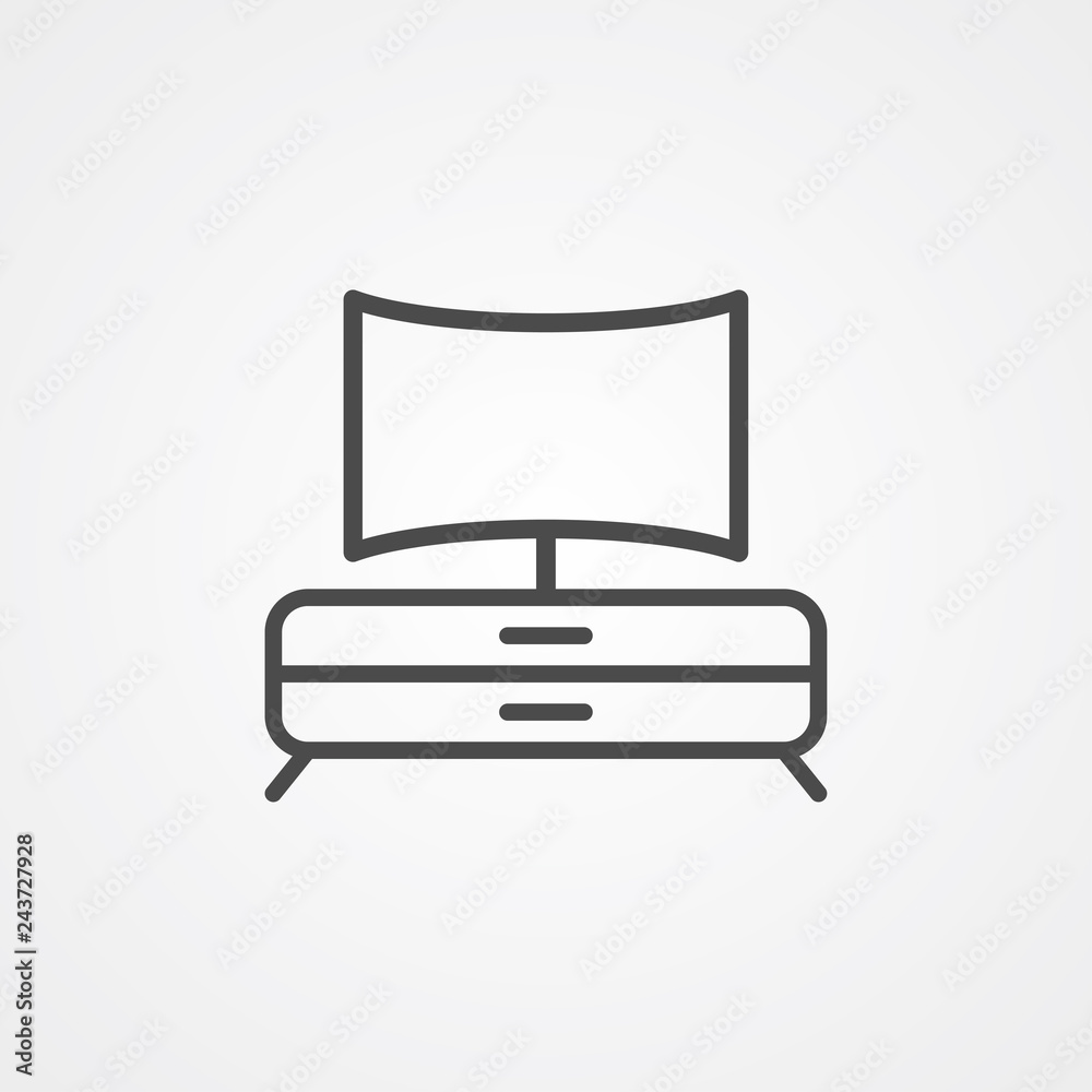 Television vector icon sign symbol Television vector icon sign symbol
