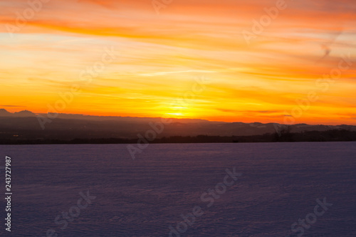 Abendrot über dem Mühlviertel